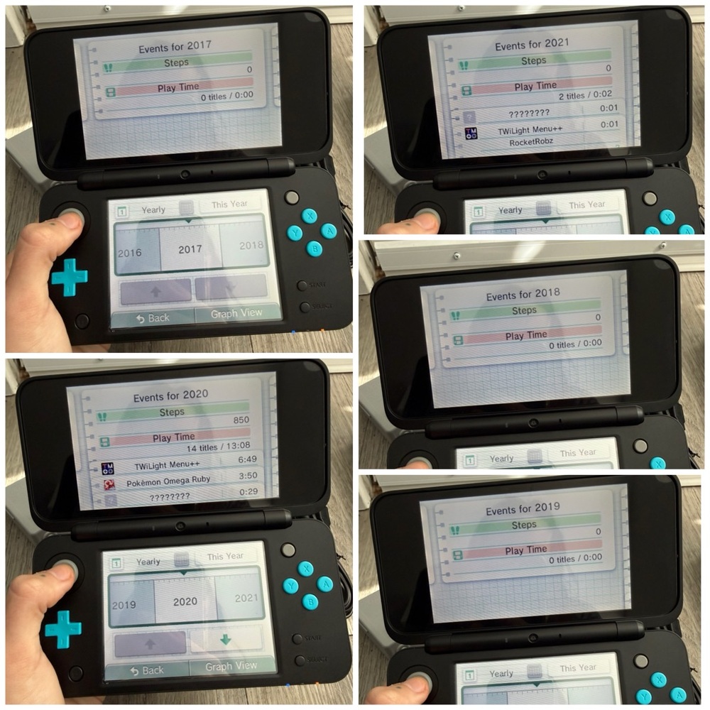 “New” Nintendo 2DS XL Black/Turquoise Bundle 64gb Black Case 3 Chargers - Picture 6 of 16